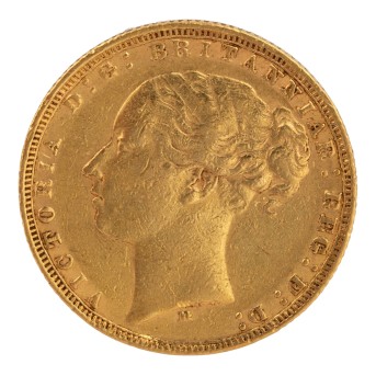 Australien/GOLD - Victoria 1 Sovereign 1876 M (Melbourne).