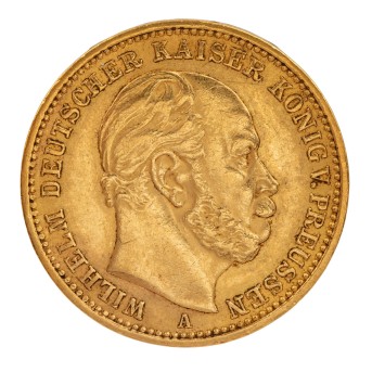 Dt. Kaiserreich Preussen/GOLD - Wilhelm I. 20 Mark 1872 A J.243.