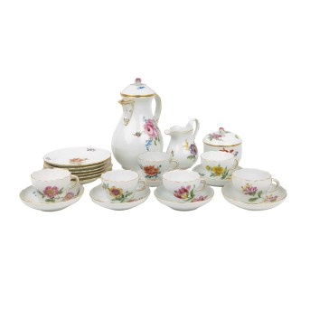 MEISSEN Kaffeeservice für 6 Personen, 1924-34,