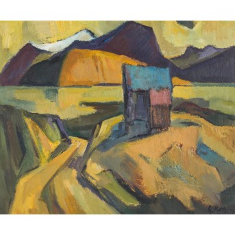 KOHLSTÄDT, FRITZ (1921-2000), 'Hütte am Fjord / Norwegen', 1973,