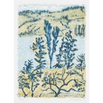 HECKEL, ERICH (1883-1970), 'Bäume am See', 1967,