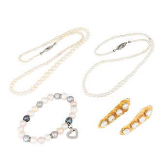 Konvolut Perlschmuck 3-teilig,