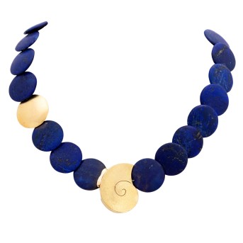 Collier aus Lapislazuli mit Schmuckschließe