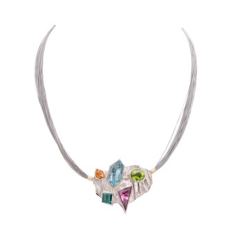 UNIKAT interchangeable clasp with fine colored stones