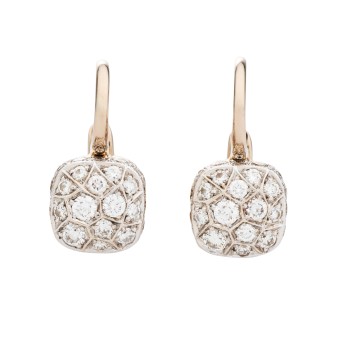 POMELLATO pair of earrings 'Nudo' with diamonds 