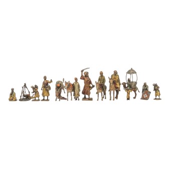 SAMMLUNG VON 12 BRONZEFIGUREN