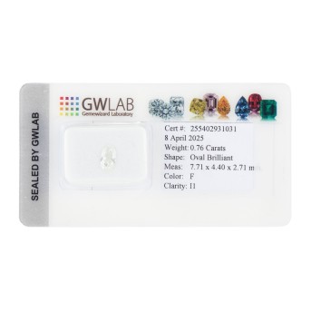 Loser ovaler Diamant von 0,76 ct