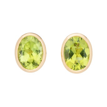 Paar Ohrstecker mit 2 Peridots,