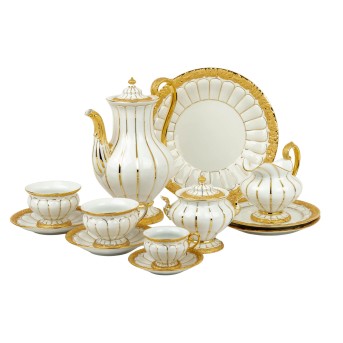 MEISSEN 'X-Form' ceremonial service for 2 persons, 20th century 1st choice.