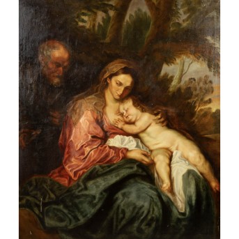 EBERHARDT, attributed (artist 19th/20th century), &quot;The Holy Family&quot;,