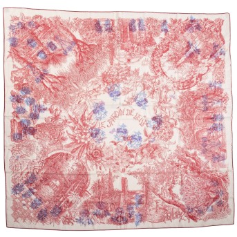 HERMÈS foulard 'LE JARDIN DE LEILA'.