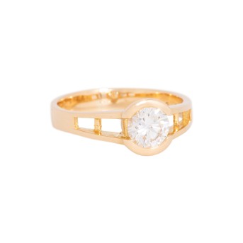 Solitärring mit Brillant von ca. 1 ct,