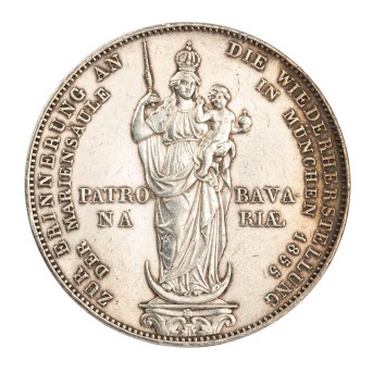 Bayern/ SILBER - Doppelgulden 1855, Maximilian II (1848-1864),