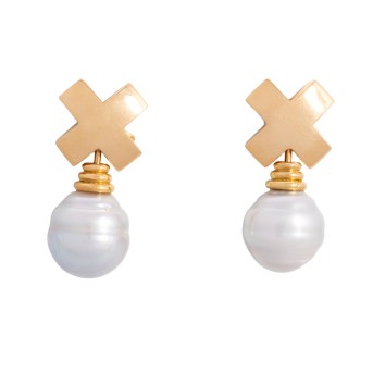 Ohrringe mit Südseeperl-Einhängern,