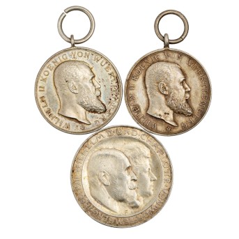 Württemberg/ SILVER - small lot Wilhelm II (1891-1918),