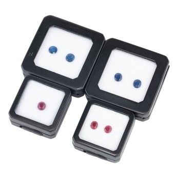 Konvolut 4 Saphire und 3 Rubine zus. 8,85 ct,