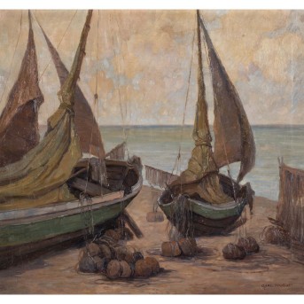 KNAUF, KARL (1893-1944) 'Boote am Strand'