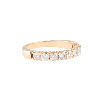 Halbmemory-Ring mit Brillanten von zus. ca. 1 ct,