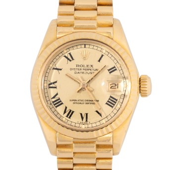 ROLEX ROLEX Lady Datejust 26 Ref 6917 'Buckley Dial' Damenuhr von 1981. Box und Papiere.