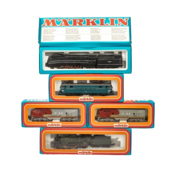 MÄRKLIN 5-piece set of locomotives, H0 scale,