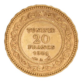 Tunesien /GOLD - 20 Francs 1901-A