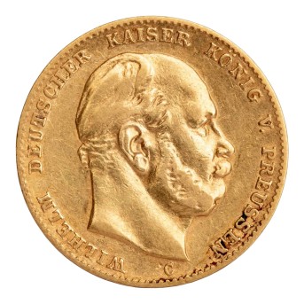 Dt. Kaiserreich /GOLD - Preußen, Wilhelm I. 10 Mark 1875-C