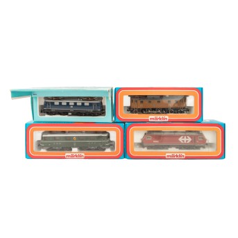 MÄRKLIN 4-piece set of electric locomotives, H0 scale,