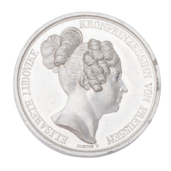 Brandenburg-Preussen, Gedenkmedaille Kronprinzessin Elisabeth Ludovike v. Bayern (1801-1873)