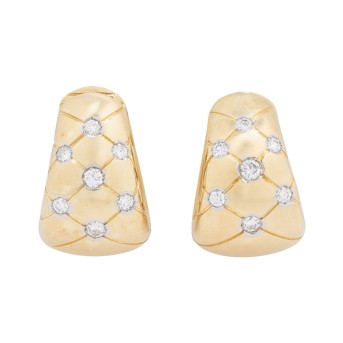 Paar Ohrclipstecker mit 14 Brillanten