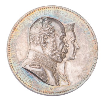 Preussen - Silbergedenkmedaille o.J. (1879), Zur goldenen Hochzeit von Wilhelm und Augusta,