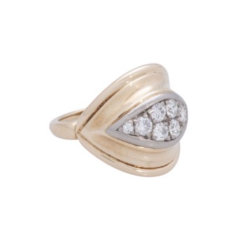Ring mit Brillanten von zus. ca. 0,4 ct,