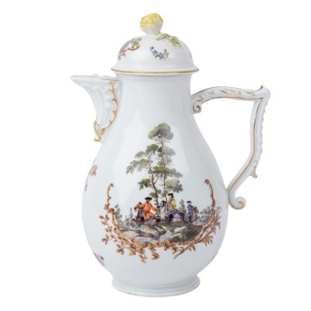 MEISSEN Kaffeekanne, um 1740/50.