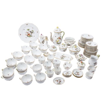 HEREND, großes Konvolut Herend-Porzellan "Victoria Bord d'Or" und "Rothschild" 20.Jh.