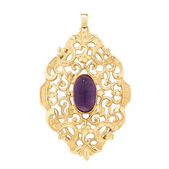 Anhänger mit Amethyst Cabochon,