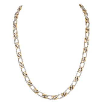 Curb chain with diamonds,