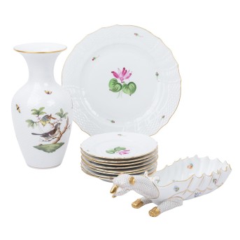 HEREND 11-tlg. Konvolut, 20. Jh.: