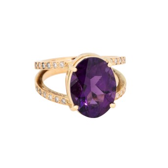 Ring mit Amethyst von ca. 7 ct