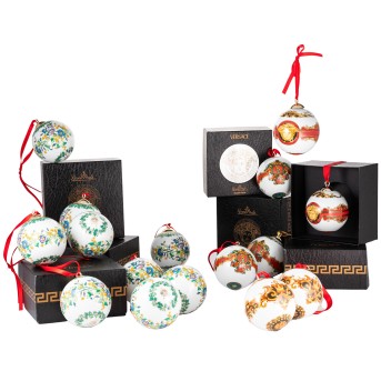 VERSACE X ROSENTHAL porcelain ball, current retail price: €125 each.