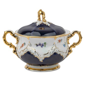 MEISSEN lidded box 'B-shape', 1st choice, 20th century