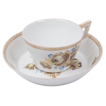 MEISSEN Tasse mit Untertasse, 1774-1814.