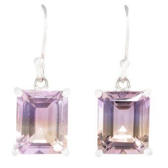 Paar Ohrhänger mit Amethyst,