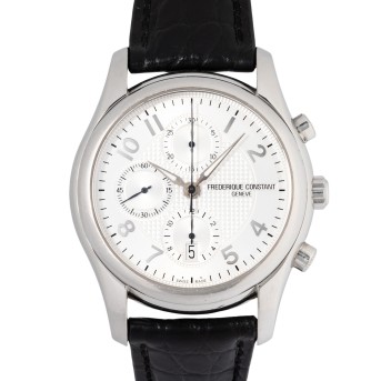 FREDERIQUE CONSTANT Limited Edition Runabout Ref FC-392XR6B4/6 men's chronograph from 2014 with motorboat and papers.