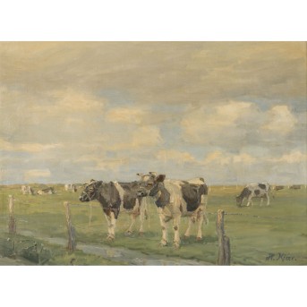 KJAER, HARALD (1876-1948) &quot;Landscape with Cows&quot;