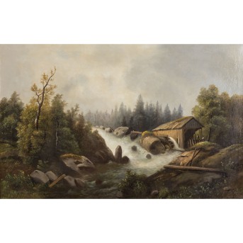 HÜBNER, ANTON (1818-1892), &quot;Landscape&quot;,