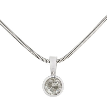 Solitaire pendant with brilliant-cut diamond of approx. 1 ct,