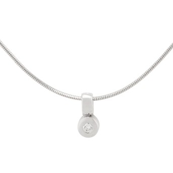 CHRIST Kette und Anhänger mit Brillant 0,04 ct, WEISS (H)/SI (grav.),