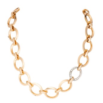 WEMPE Collier mit brillantbesetzter Öse,