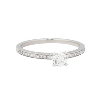 Ring mit Brillant von ca. 0,3 ct,