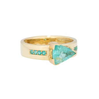 Ring mit Paraiba Turmalinen in leuchtendem Türkis,