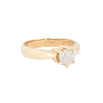 Solitaire ring with brilliant-cut diamond of approx. 1.24 ct,